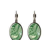 Fantail New Zealand Postage Stamp Earrings